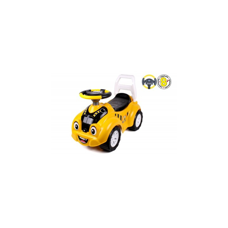 Premergator Ride On, masinuta vesela cu efecte sonore, galben