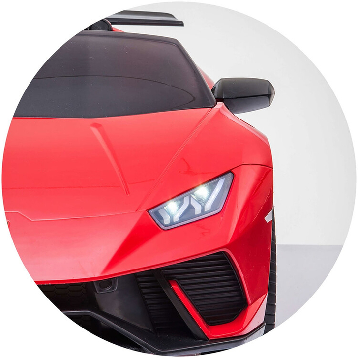 Masinuta electrica Chipolino Lamborghini Huracan red cu scaun din piele si roti EVA