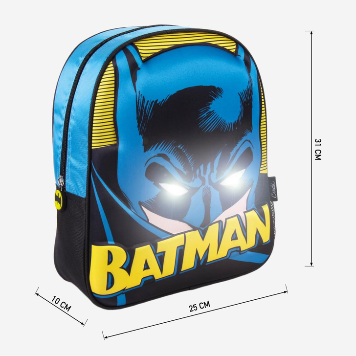 Rucsac Batman 3D cu luminite, 25x31x10 cm