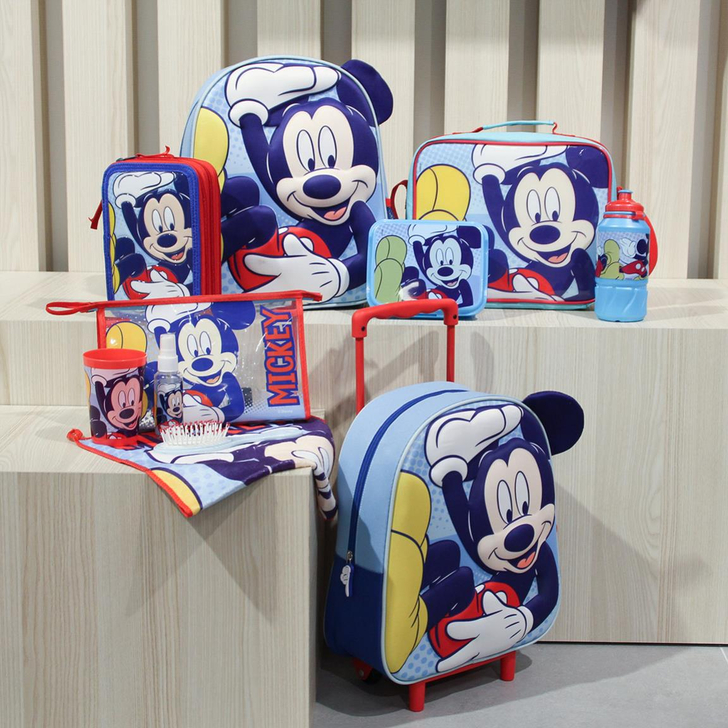 Penar echipat Mickey Mouse cu 3 compartimente, 43 piese