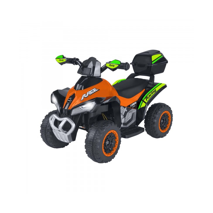 ATV Quad de teren electric pentru copii Globo acumulator 6V portocaliu cu verde