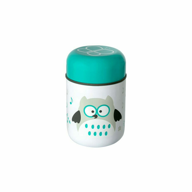Termos pentru alimente solide, Food, Cu lingurita inclusa, 300 ml, BPA Free, Bbluv, Aqua