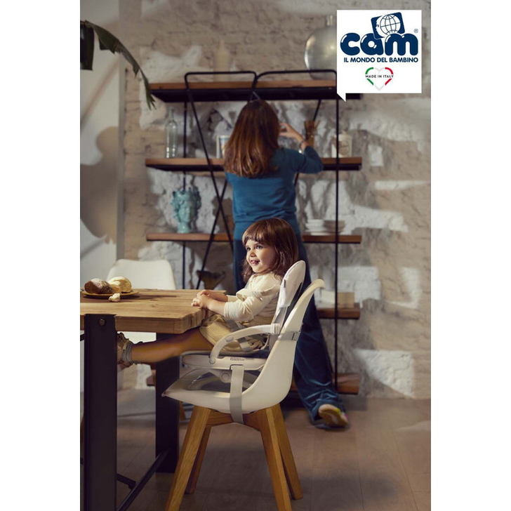Scaun de Masa CAM Smarty, Inaltime Ajustabila, Varsta 6-36 luni, Pliabil, Centura de Siguranta in 3 Puncte, BabyBlue