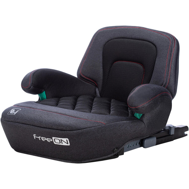 Inaltator auto, Cosmo Plus I-Size, Cu isofix, Cu spatar inaltat si cotiere, Potrivit pentru copiii intre 125 si 150 cm sau intre 25 si 36 Kg, FreeON, Conform cu standardul european de securitate ECE R129, Black