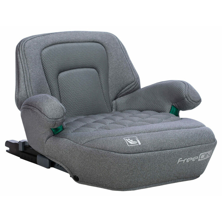 Inaltator auto, Cosmo Plus I-Size, Cu isofix, Cu spatar inaltat si cotiere, Potrivit pentru copiii intre 125 si 150 cm sau intre 25 si 36 Kg, FreeON, Conform cu standardul european de securitate ECE R129, Gray
