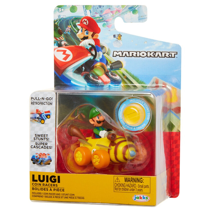 Nintendo Mario - Masinuta cu figurina inclusa, Luigi