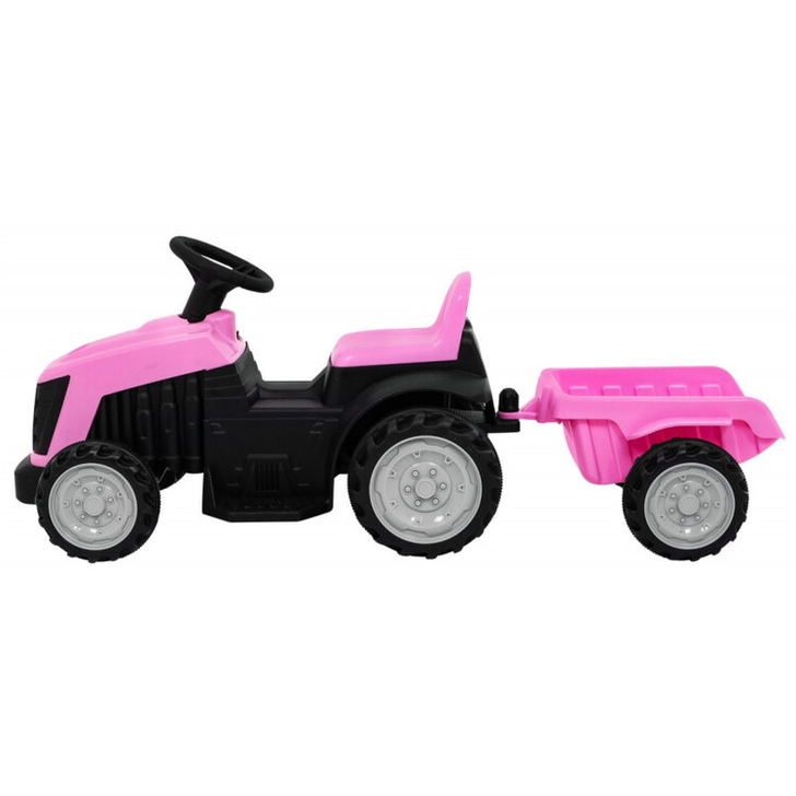 Tractor electric cu remorca, roz