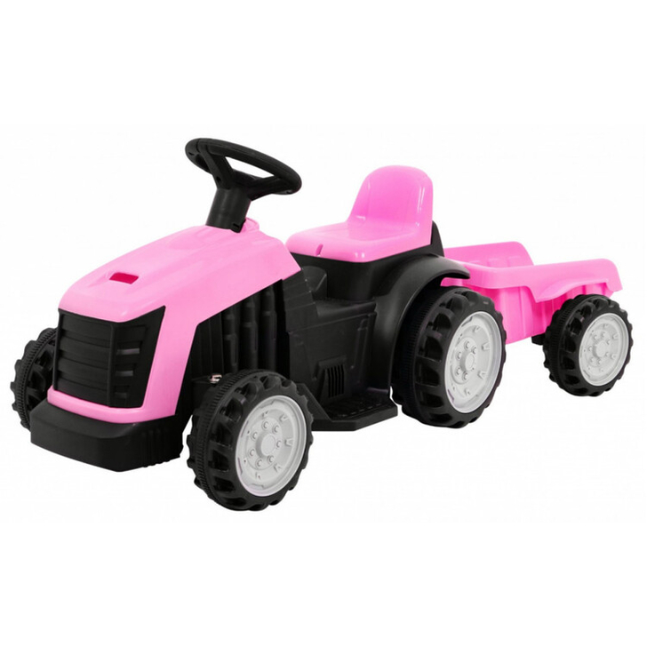 Tractor electric cu remorca, roz