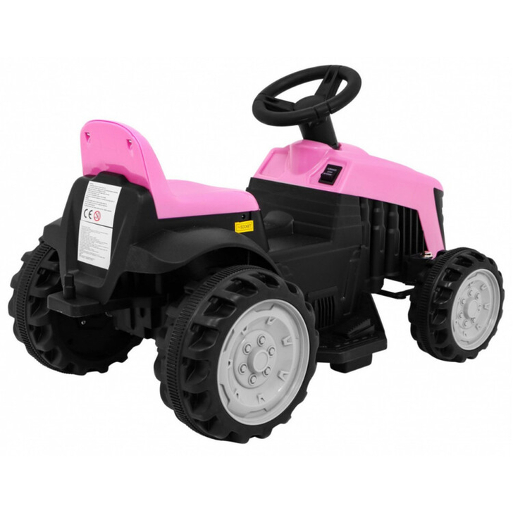 Tractor electric cu remorca, roz