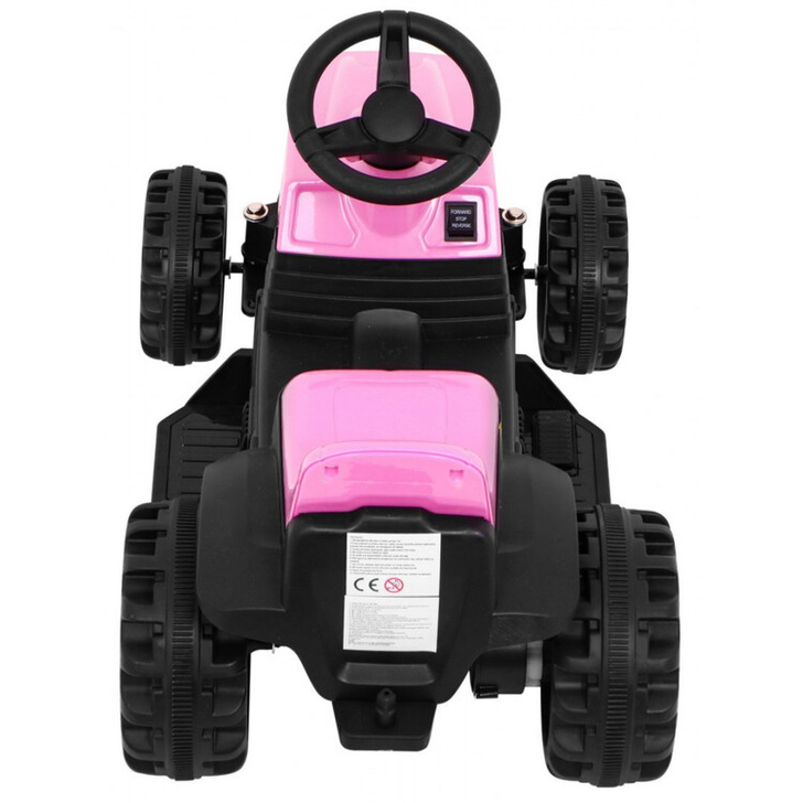 Tractor electric cu remorca, roz