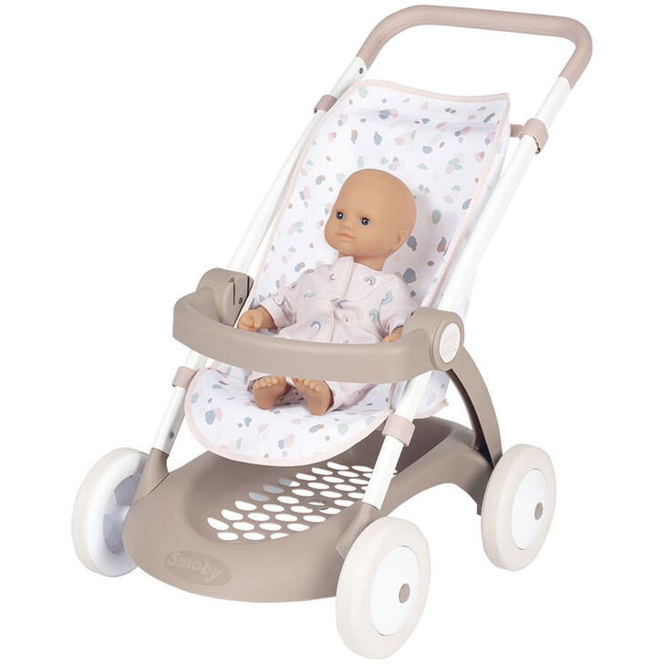 Carucior sport pentru papusi Smoby Baby Nurse Poussette crem