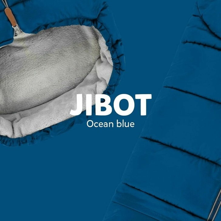 Petite&Mars - Sac de iarna pentru carucior, landou sau scaun auto Jibot, 100x48 cm, Impermeabil, Cu elemente reflectorizante, Extensibil, 3 in 1, Albastru