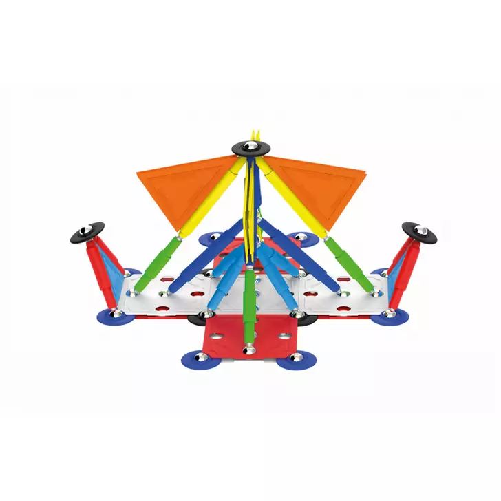 Set de constructie magnetic Supermag Projects Multicolor, 85 piese