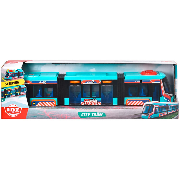 Tramvai Dickie Toys Siemens City Tram 41,5 cm albastru