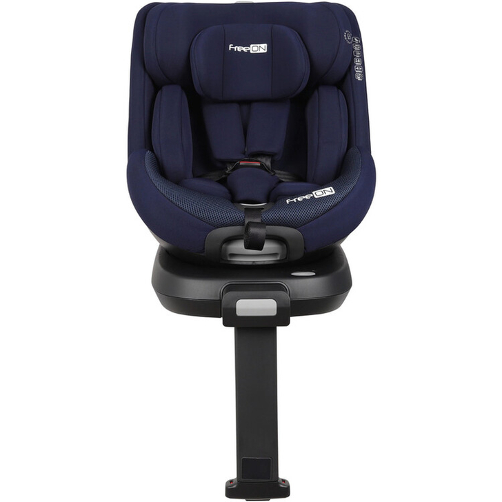 Scaun auto pentru copii, Lotus, Nastere - 125 Cm, Rotire 360° grade, Tehnologie Isofix I-Size, Spatar reglabil, Conform cu standardul european de securitate ECE R129, FreeON, Blue