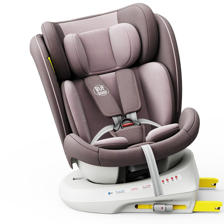 Scaun Auto Tweety Plus DELUXE BUF BOOF iSIZE LightRed cu Isofix rotativ 360 grade 40-150 cm