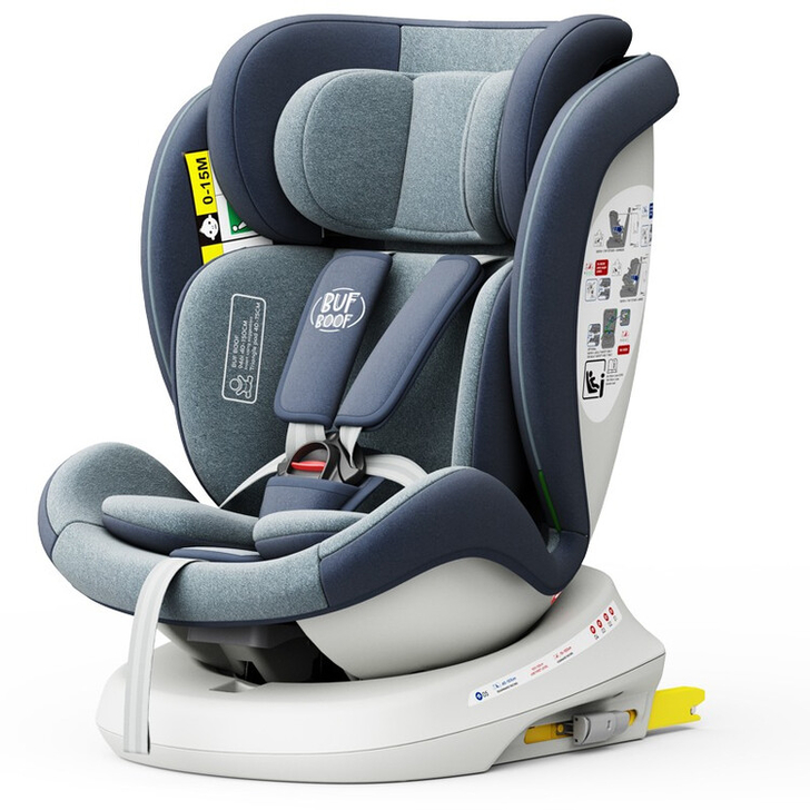 Scaun Auto Tweety Plus DELUXE BUF BOOF iSIZE Blue cu Isofix rotativ 360 grade 40-150 cm