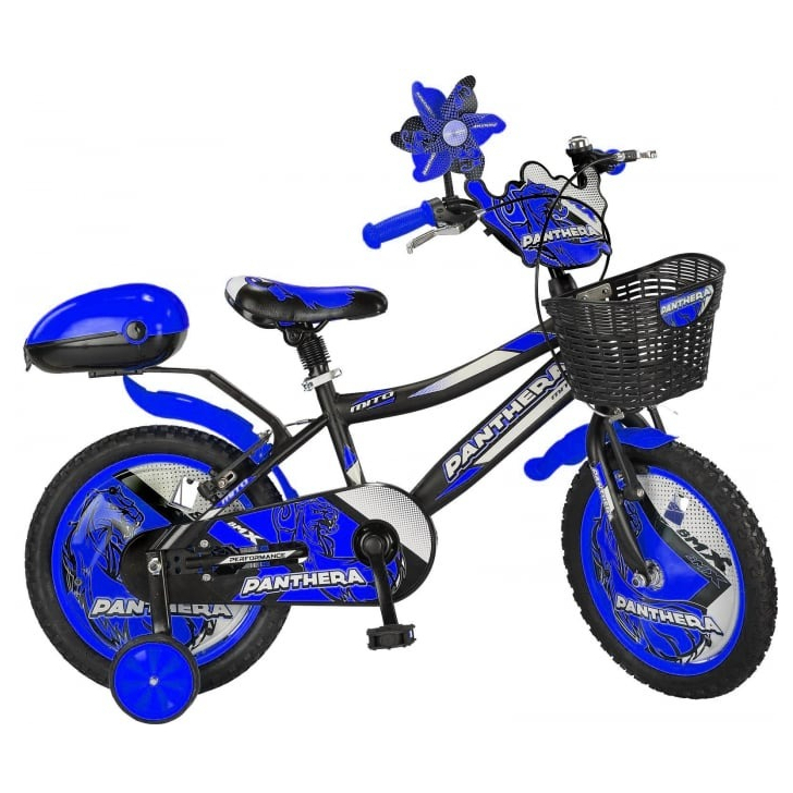Bicicleta copii 16   MITO Panthera, negru albastru, 4-6 ani