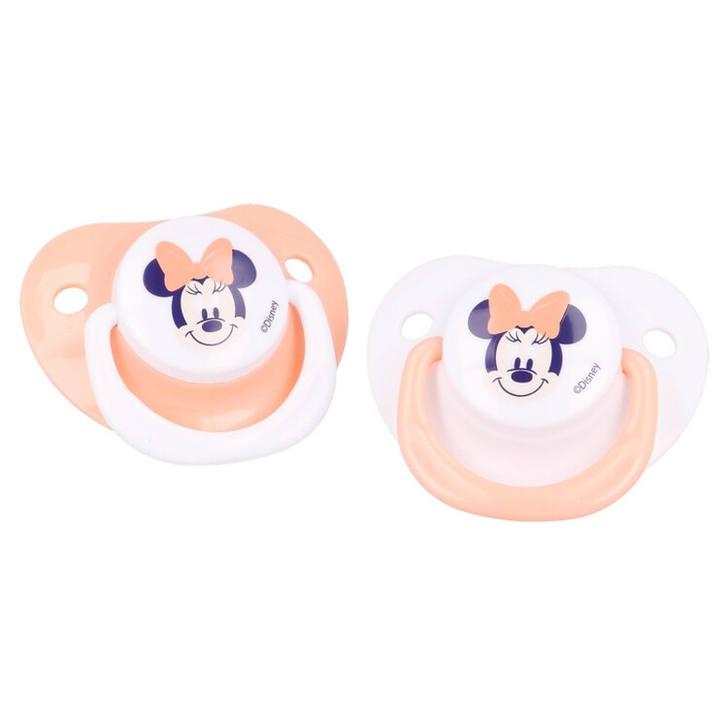 DISNEY MINNIE SET 2 SUZETE ORT0DONTICE DIN SILICON CU CAPAC DE PROTECTIE 0-6 LUNI