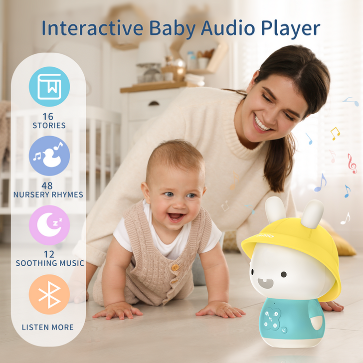 Alilo Baby Bunny - Iepuras interactiv cu povesti si cantece, roz, RO/EN