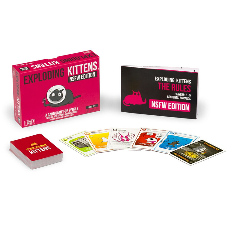 Joc de societate Exploding Kittens pentru adulti (Pink Edition), limba romana