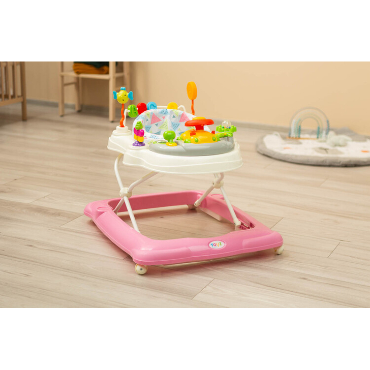 Premergator cu scaun rotativ 360° maxim 12 Kg Toyz STEPP Roz