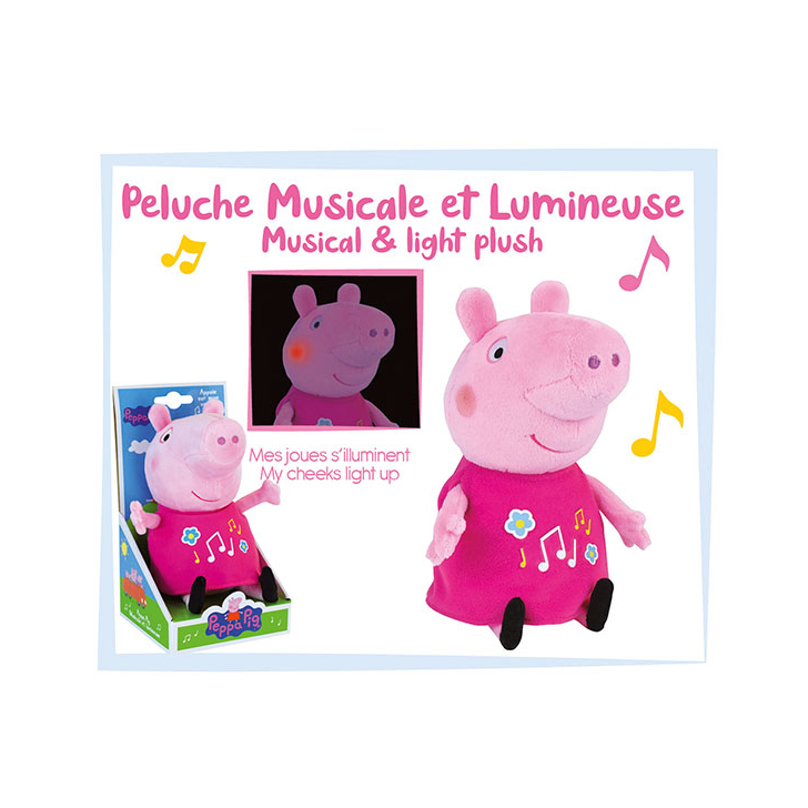 Jucarie Plus Muzicala Jemini Cu Lumini 25cm Peppa Pig