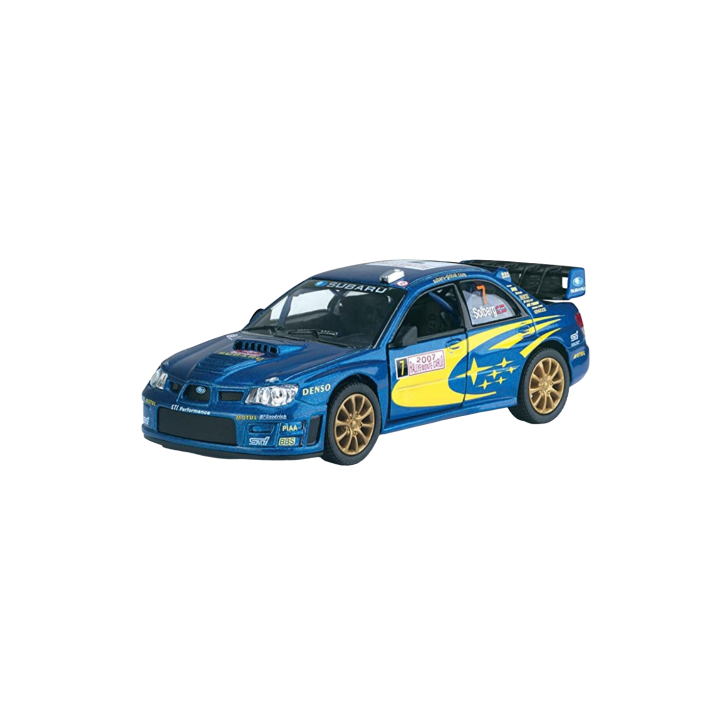 Masinuta die cast de curse, scara 1:36, 12.5 cm, Subaru, albastra