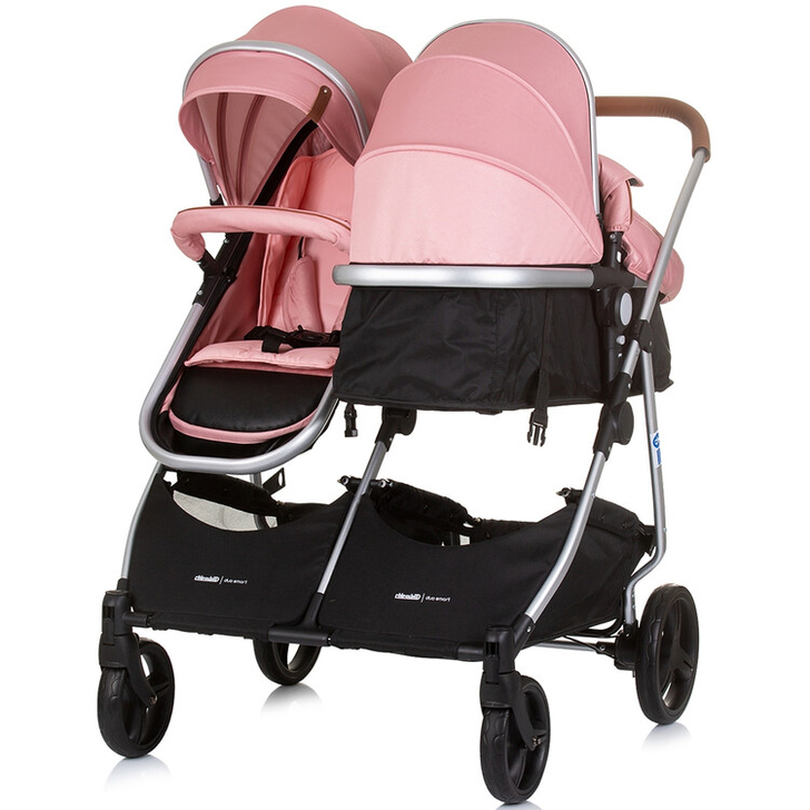 Carucior gemeni Chipolino Duo Smart 3 in 1 flamingo