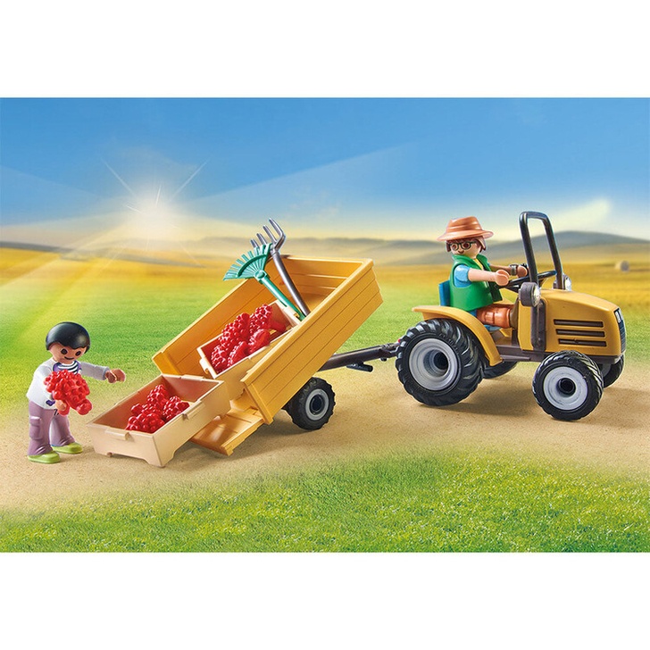 Playmobil - Tractor Cu Remorca Si Cisterna De Apa