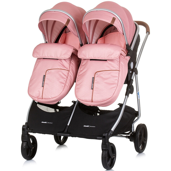 Carucior gemeni Chipolino Duo Smart 3 in 1 flamingo